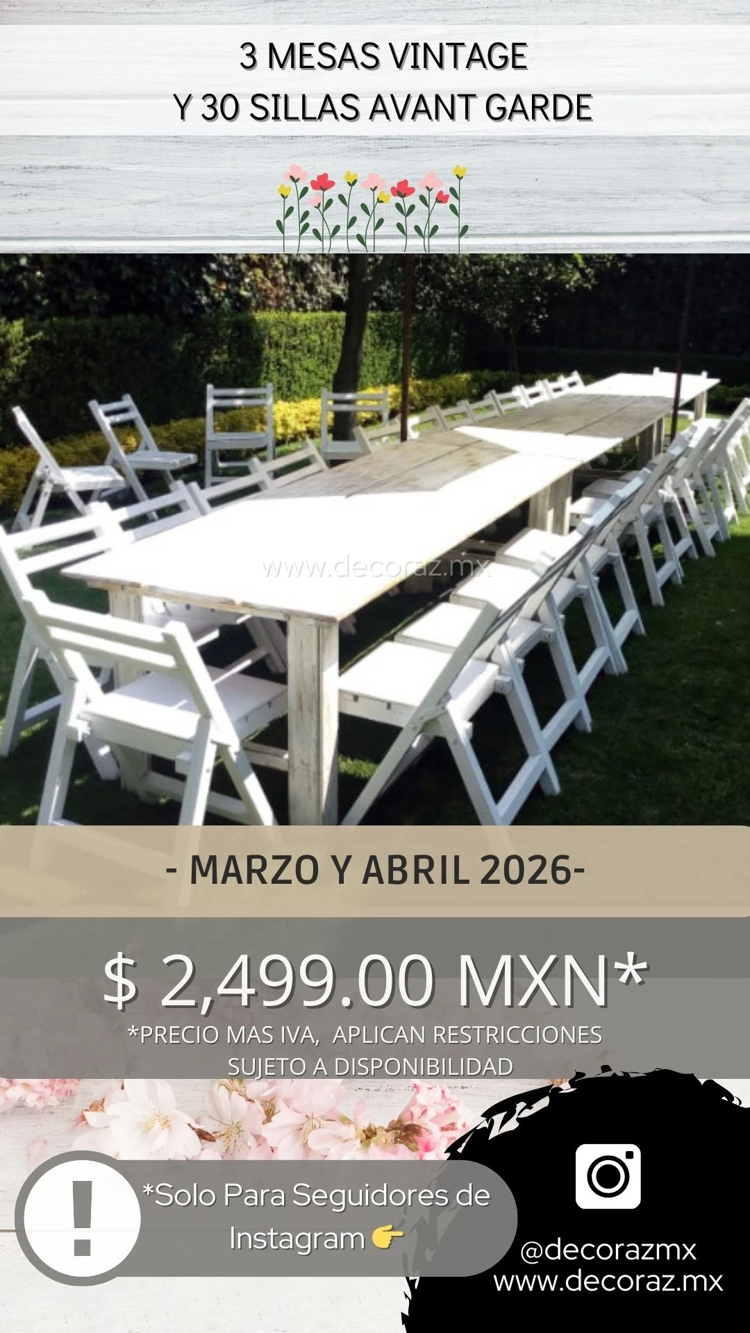 Promo de Mesas Vintage