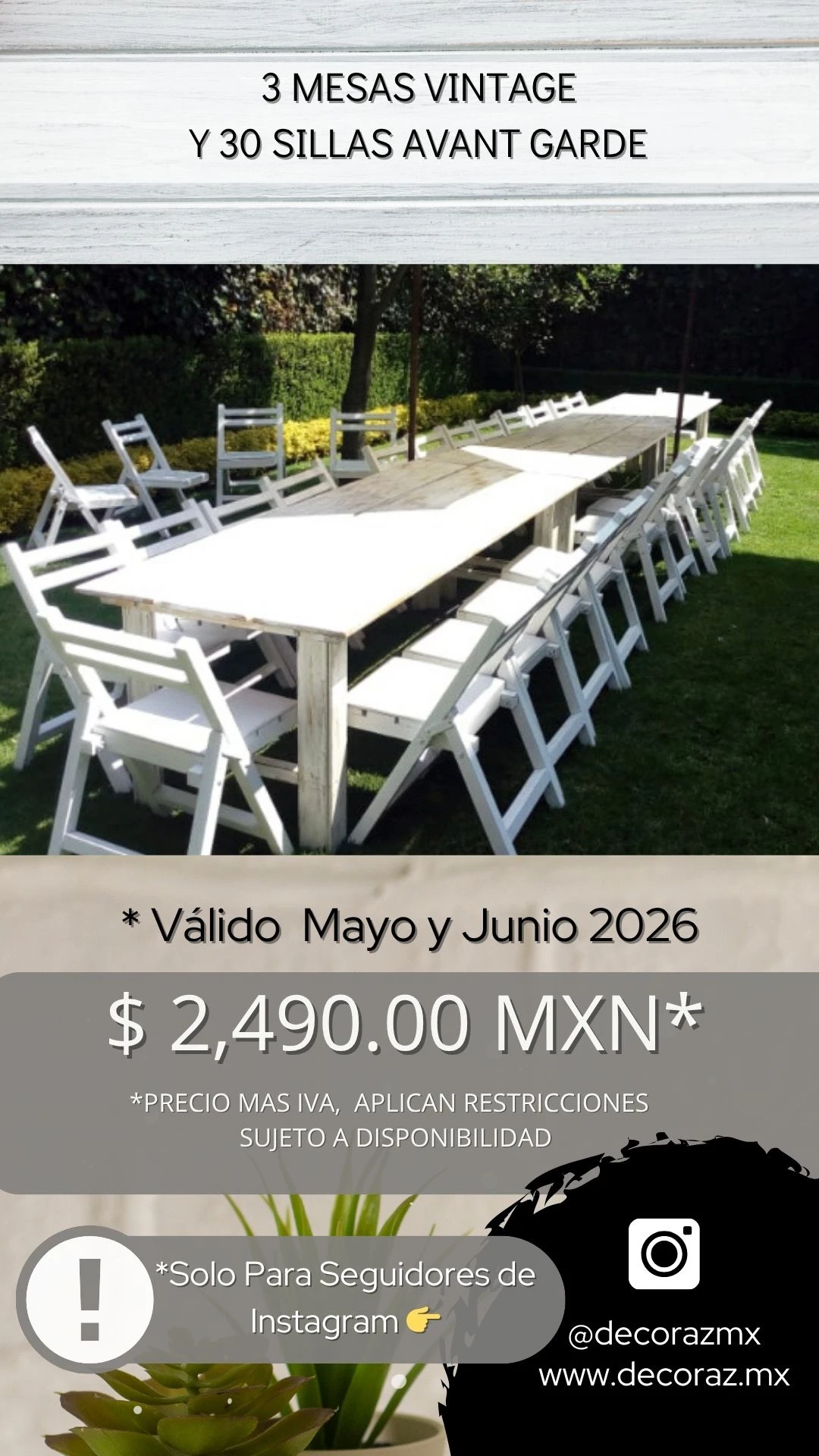Promo de Mesas Vintage